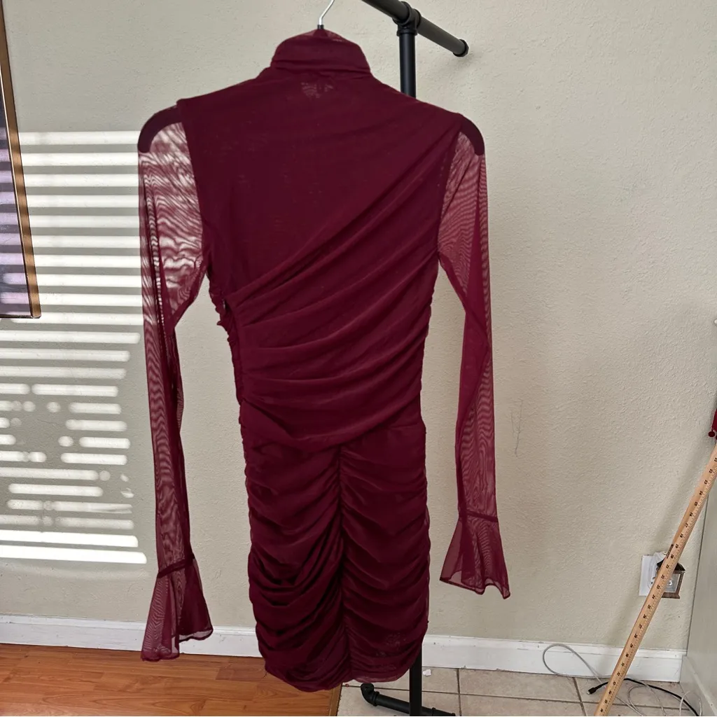 HOUSE OF CB 'Lucasta' Mulberry Gathered Mini‎ Dress NWOT XS - Image 9