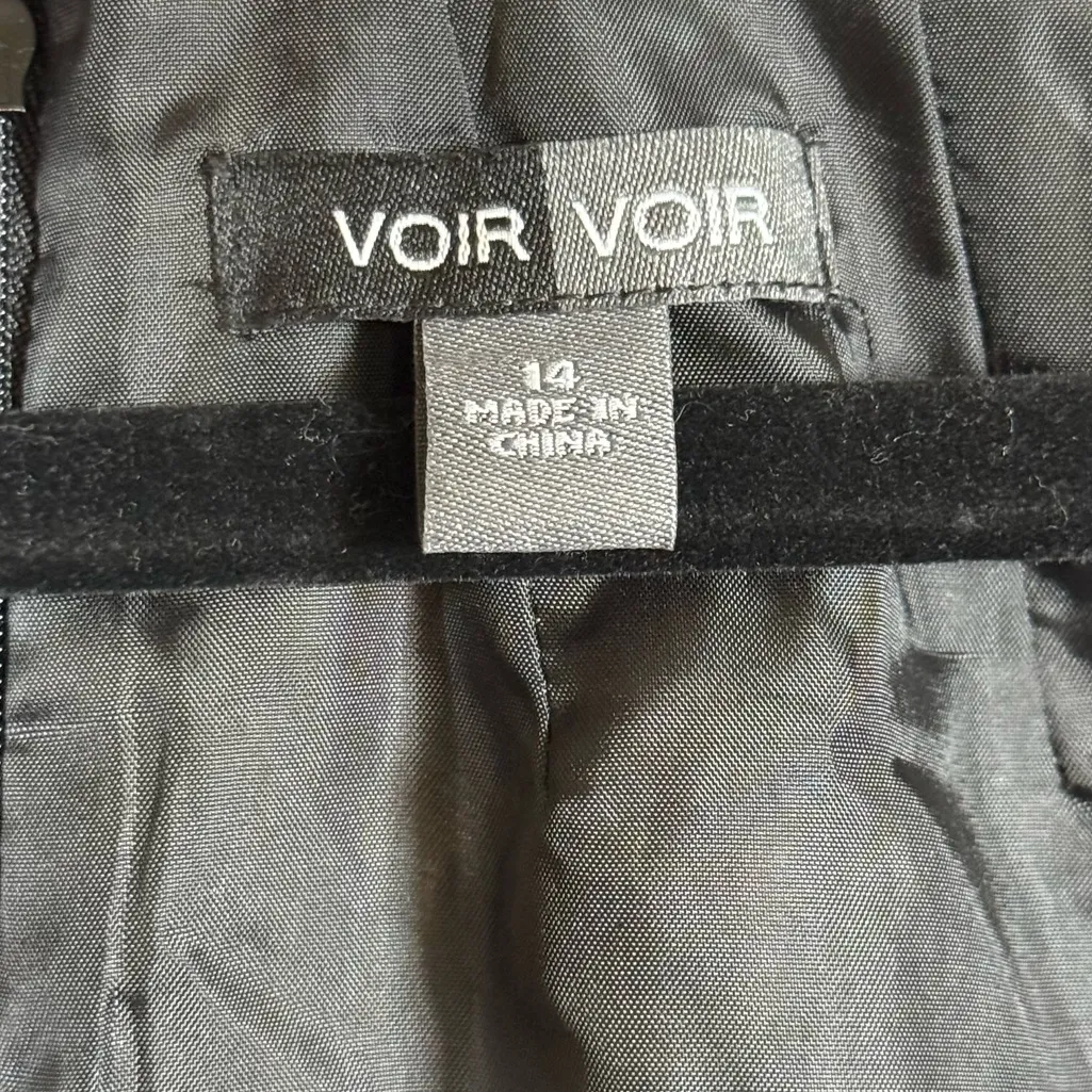 Workwear Midi Dress Women’s Size 14 Neutral Geometric Pattern Lined Business Black - Image 5