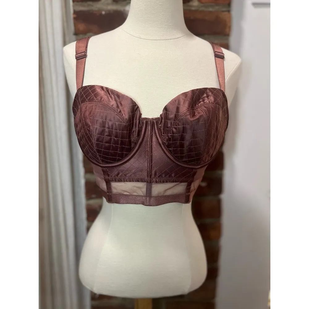 Victorias Secret Very Sexy Satin Bustier Corset Bra 34D - Image 2