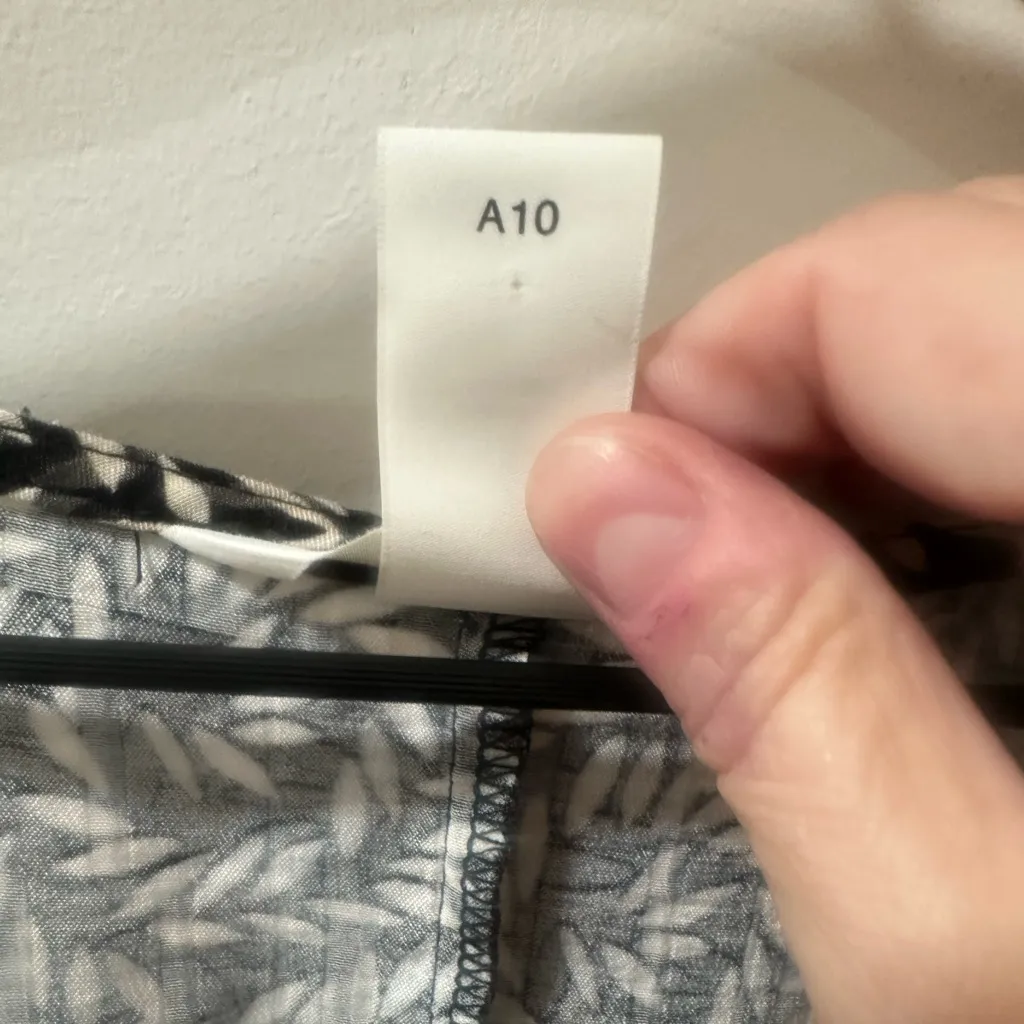 H&M Black and White Leaf Patterned Belted Dress Sz M wedding, party, workwear - Image 6