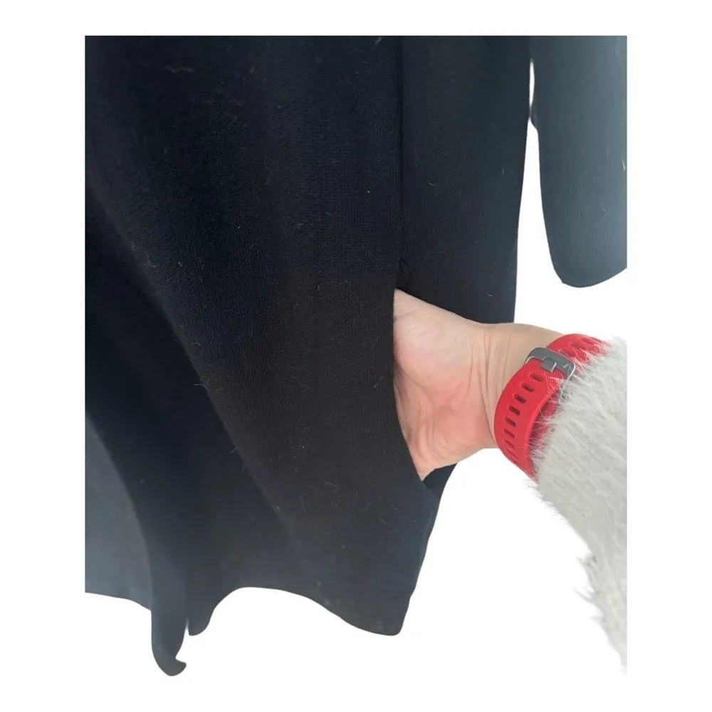 Zara Knit SZ M fur collar oversized winter coat - Image 4