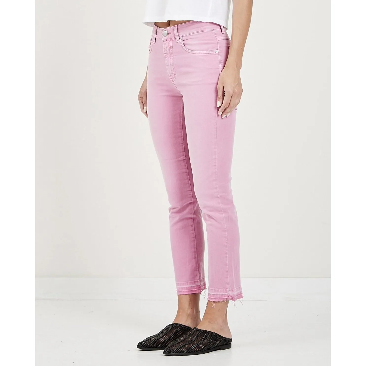 Closed Denim Glow Colored Denim Size 24 Straight Crop Jeans Blue - Image 3