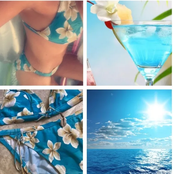 Endless Sun  Tropical Sea Blue Bikini - Image 2