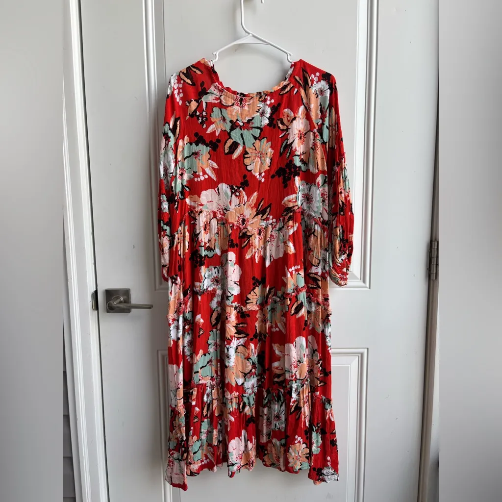 Easel Women’s Floral Boho Smock Dress - Image 6