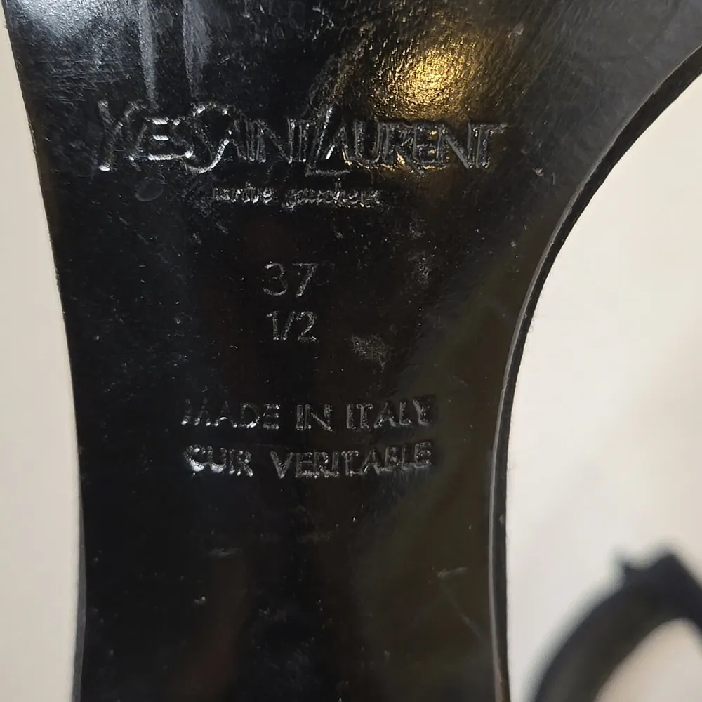 Vintage Yves Saint Laurent Black Stiletto Heels Size 37.5 - Image 7