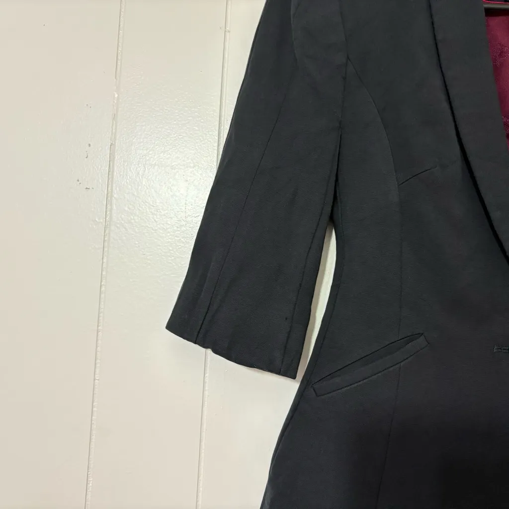 Ted Baker  Black Tailored Blazer Size 0 Chic Fitted Jacket Bussines Workclothes - Image 7