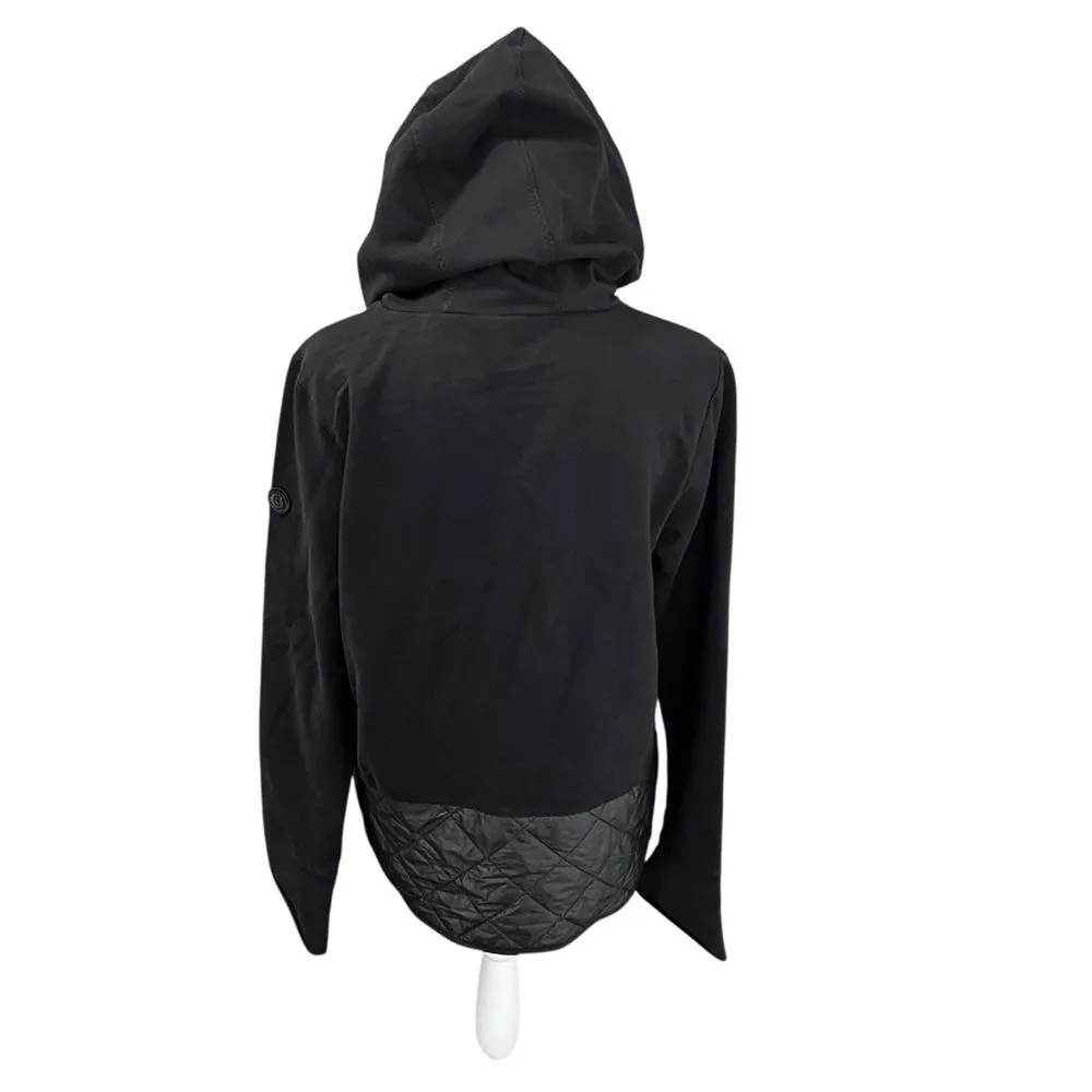 Bogner Black Quilted Hood Logo Pullover Hoodie Sweatshirt Women’s M Size M - Image 6