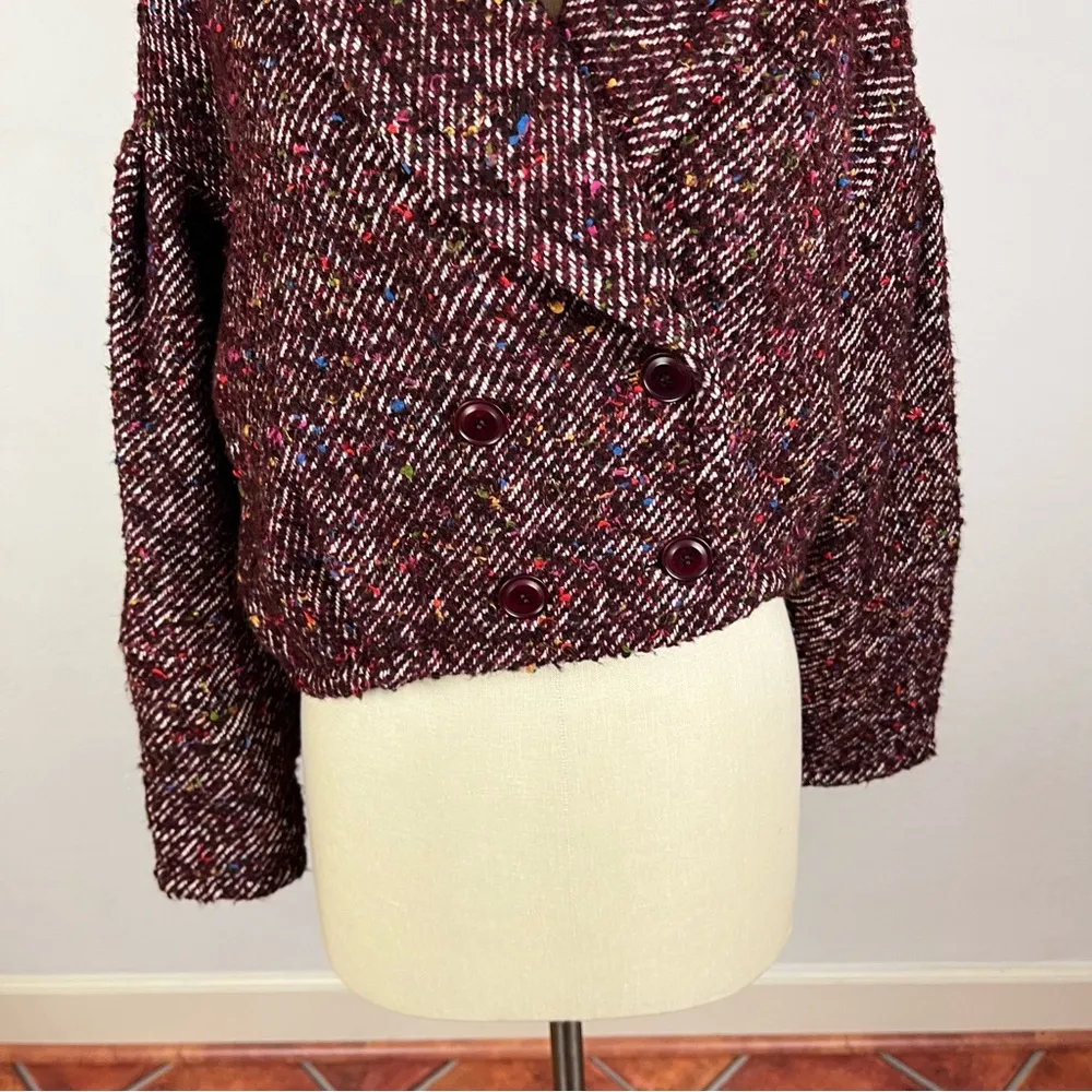 Ulla Johnson Helio Jacket in Maroon - Image 6