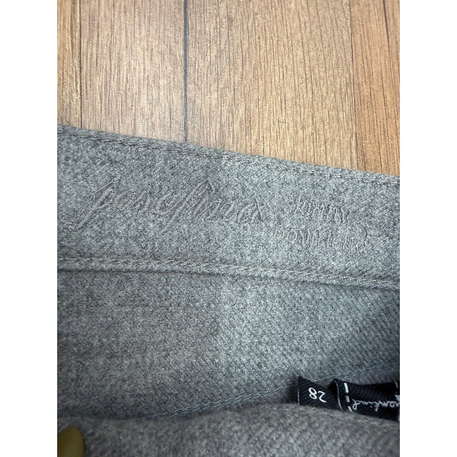 7 For All Mankind  Wool Blend‎ Gray Slim Straight Pants Size 28 - Image 7