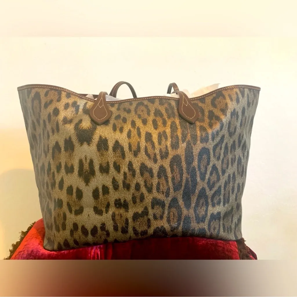 Roberto Cavalli Leopard Print Tote - Brown and Black - Image 14
