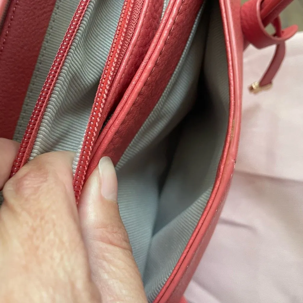 Radley London Pebble Leather Shoulder Bag Burnham Beeches Coral Pink - Image 15