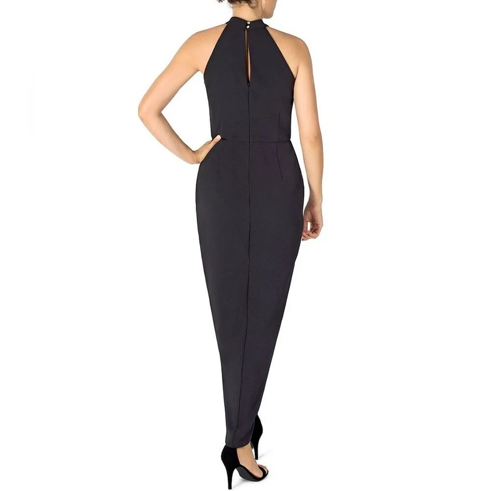 Julia Jordan
Knot Halter Neck Sleeveless Faux Wrap Tulip Hem Midi size 6 (b24.6) - Image 2