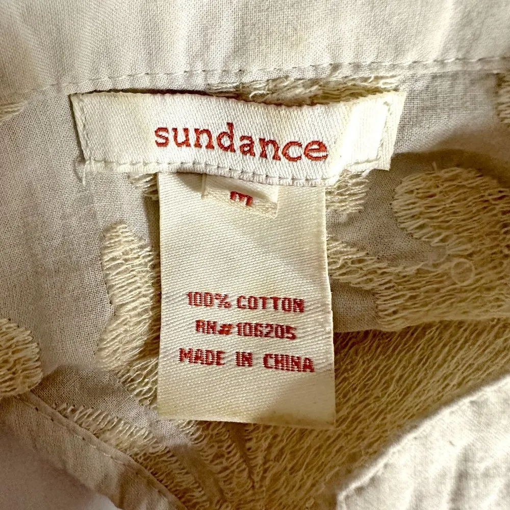 Sundance Gold Embellished Blouse Size M - Image 7