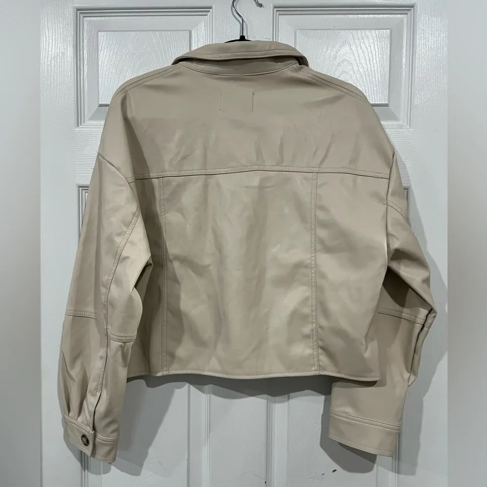 Love Tree faux leather crop jacket - Image 5