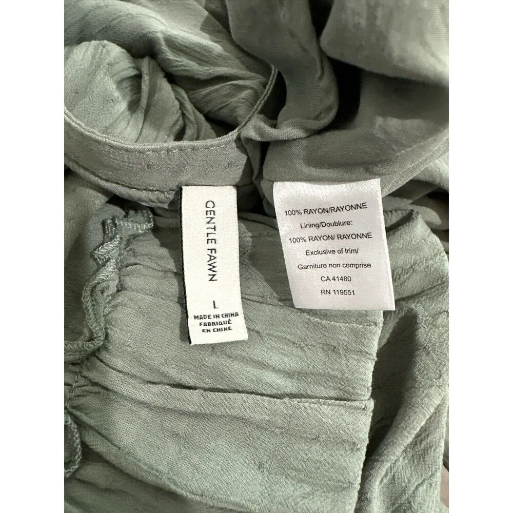 JOPLIN DRESS Gentle Fawn Size L Color Green - Image 9