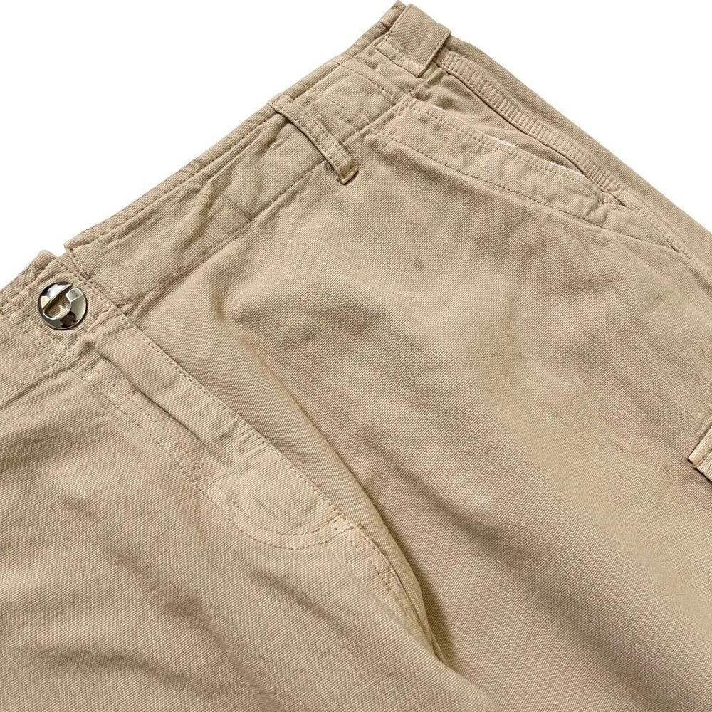 Coperni Canvas Wide Leg Cargo‎ Pants in Beige Tan Size 10 - Image 15