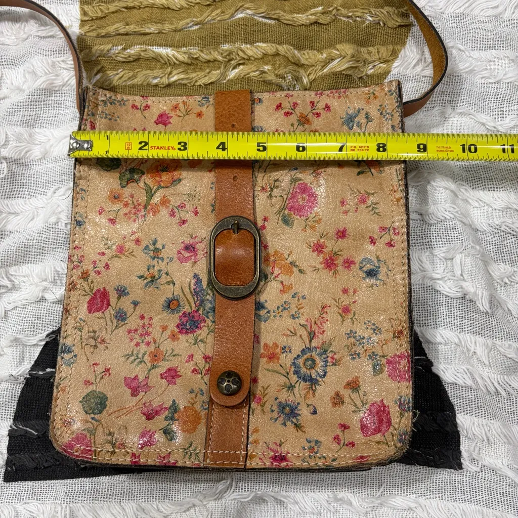 Vtg Patricia Nash Purse Leather Floral Buckle Front Crossbody Bag Boho Peasant - Image 8