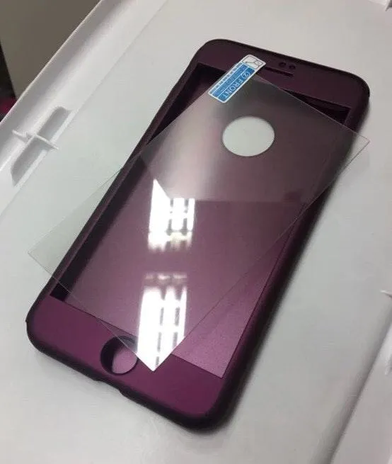 iPhone 8 Violet 360 Full Cover Shockproof Case With Screen Protector Purple - Image 6