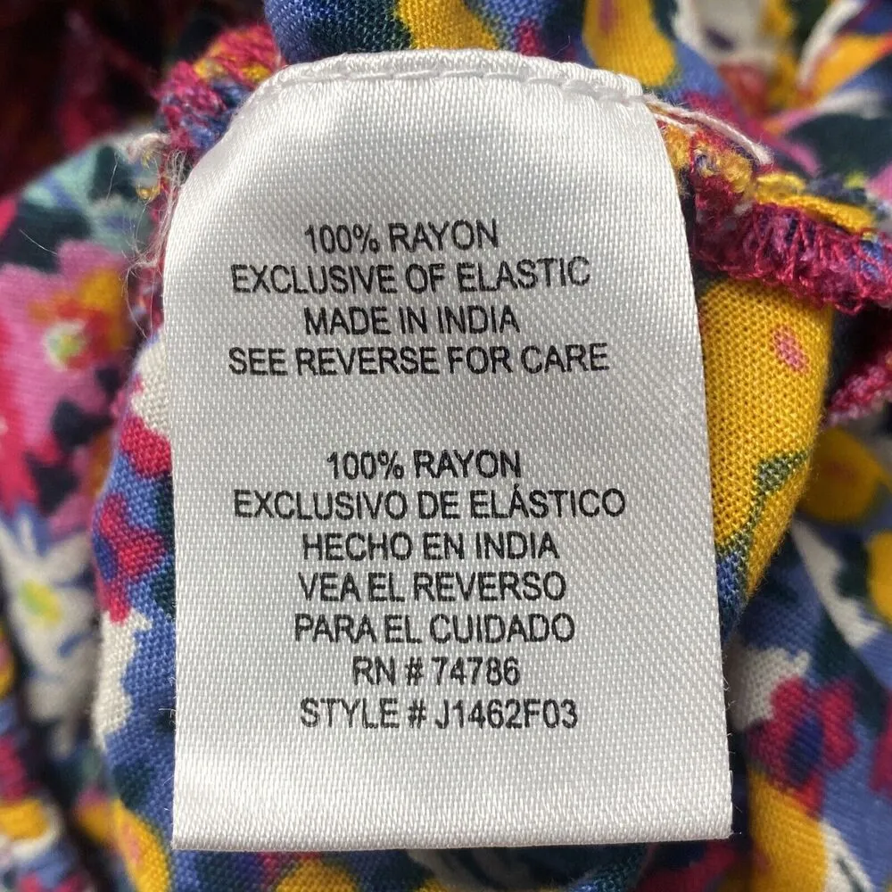 Patrons of Peace Shorts Juniors XS Flounce Multicolor Floral Belted Stretch - Image 5