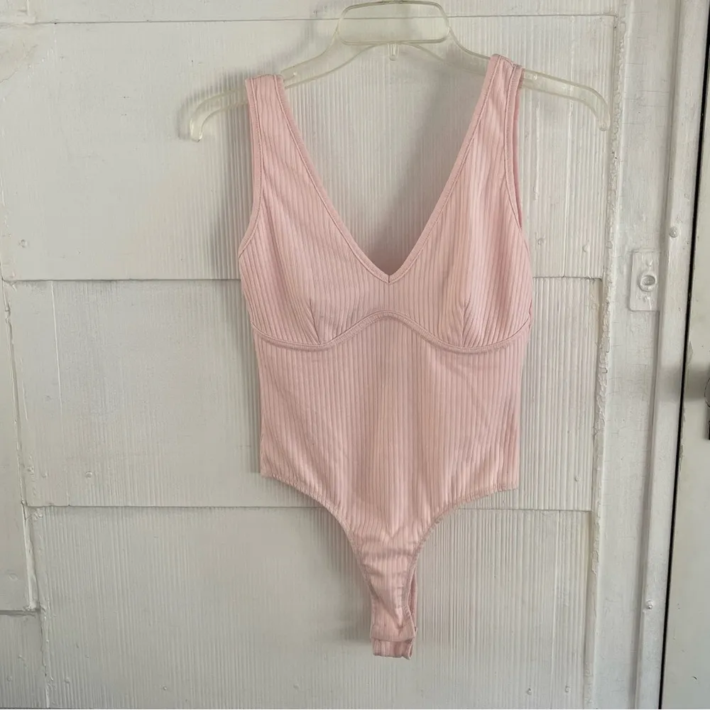 Princess Polly Trella Rib Knit Pink Bodysuit - Image 3