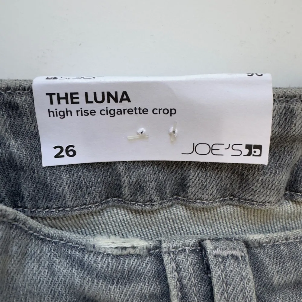 Joe’s The Luna High Rise Cigarette Crop Jeans Gray button fly skinny pockets NWT - Image 8