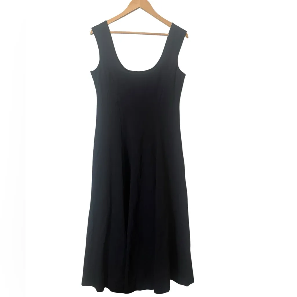 Lands'‎ End Black Sleeveless Midi Dress Size Medium - Image 2