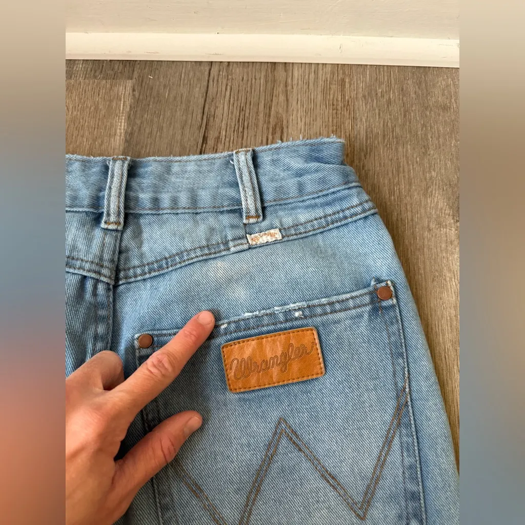 Wrangler X Billabong Light Wash True Bell Bottom Jeans Patchwork Hippie Boho 28 - Image 11