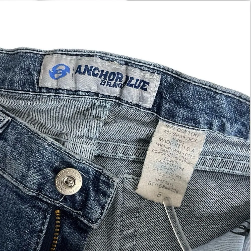 ANCHOR BLUE Vintage Blue Jeans Medium Wash Womens Size 5 Y2K - Image 9