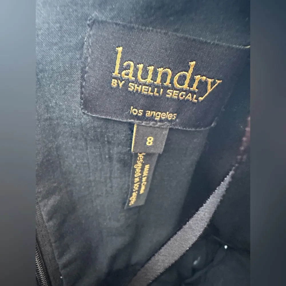 Laundry By Shelli Segal Dress NWT SZ 8 Black Strapless Corset Eylet Skirt Sheath - Image 3