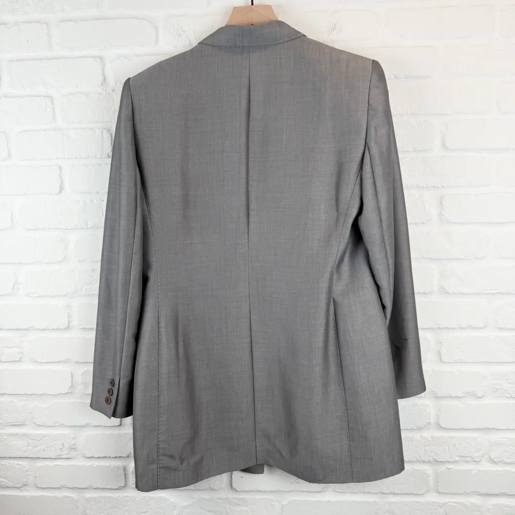 Vintage Anne Klein Gray Skirt Suit Blazer Pencil Skirt Platinum Size 12 NWT - Image 5