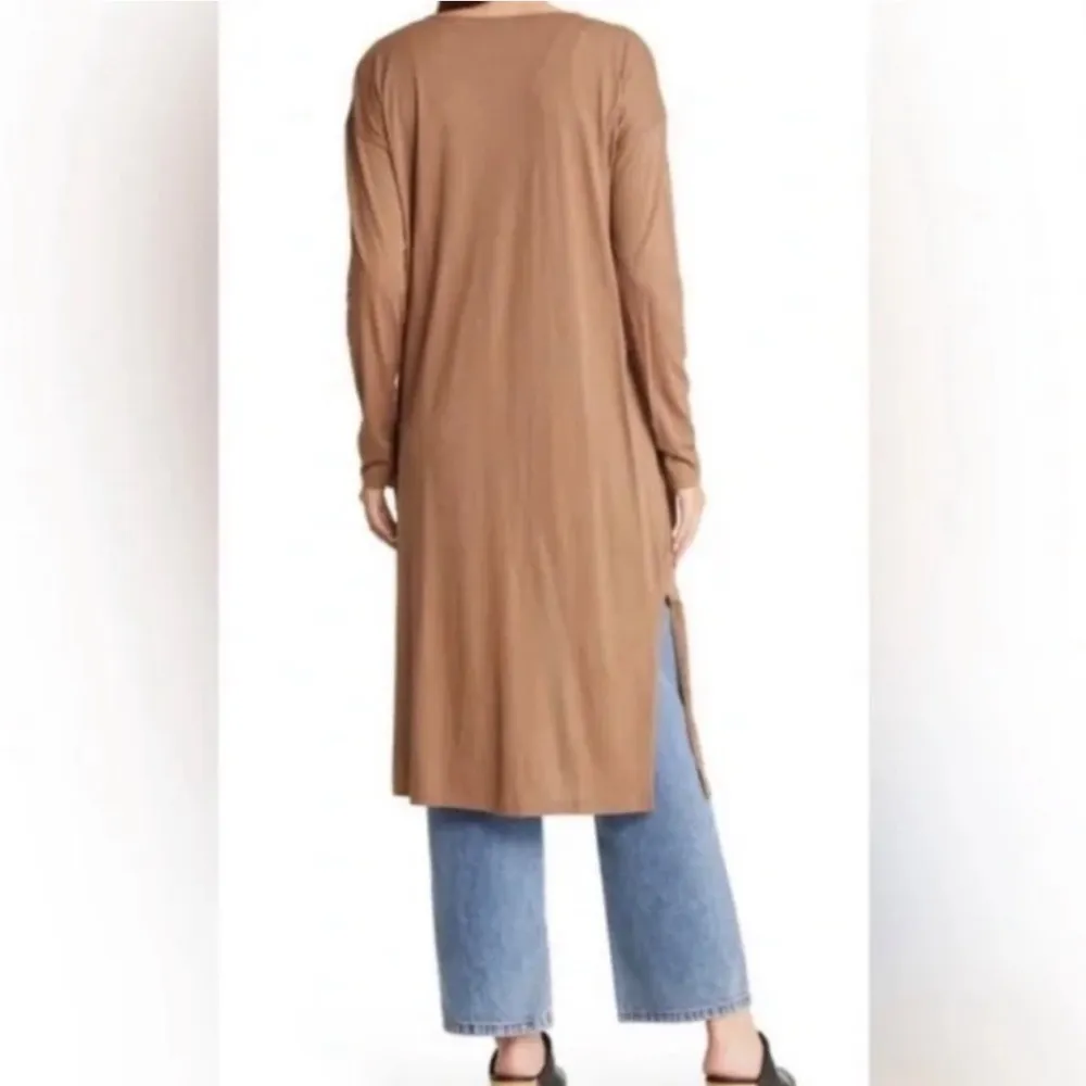 Madewell Earthy Brown Long Sleeve Duster Cardigan Button Down Solid Minimalist S - Image 2