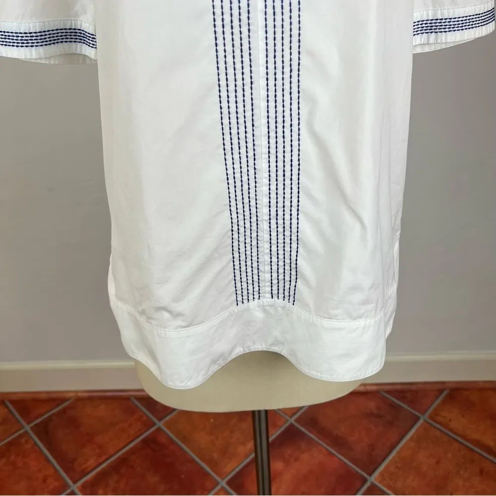 Tory Burch White Embroidered Kennedy Tunic Top - Image 5