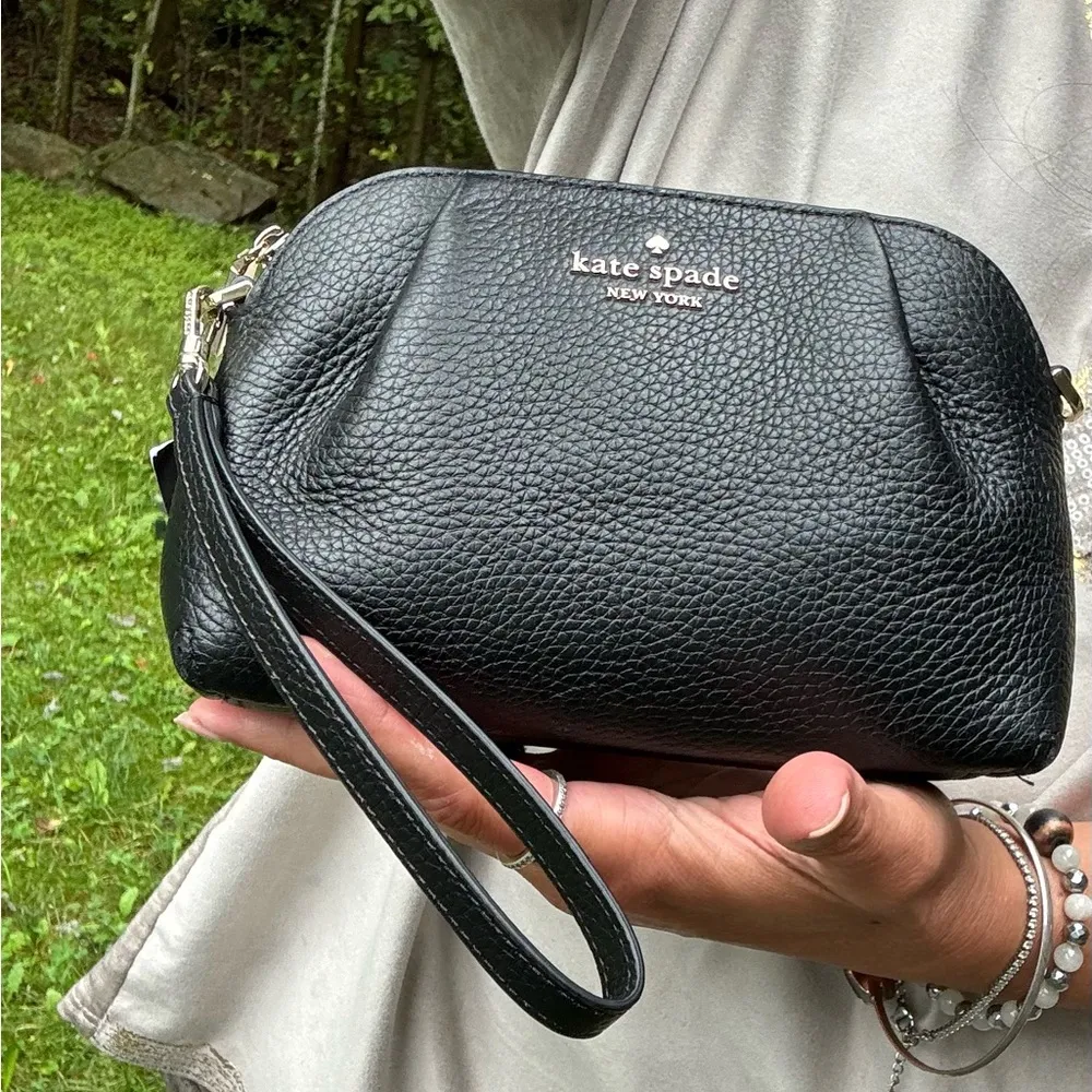 Authentic KATE SPADE Pebbled leather zip top Satchel/Wristel/crosby - Image 12