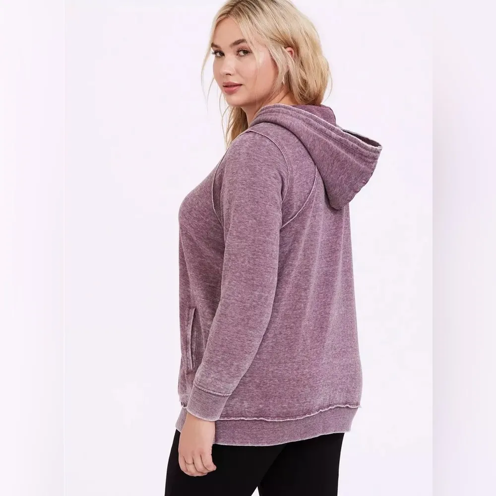 Torrid Cozy Knit Side Zip Tunic Hoodie 1X - Image 2