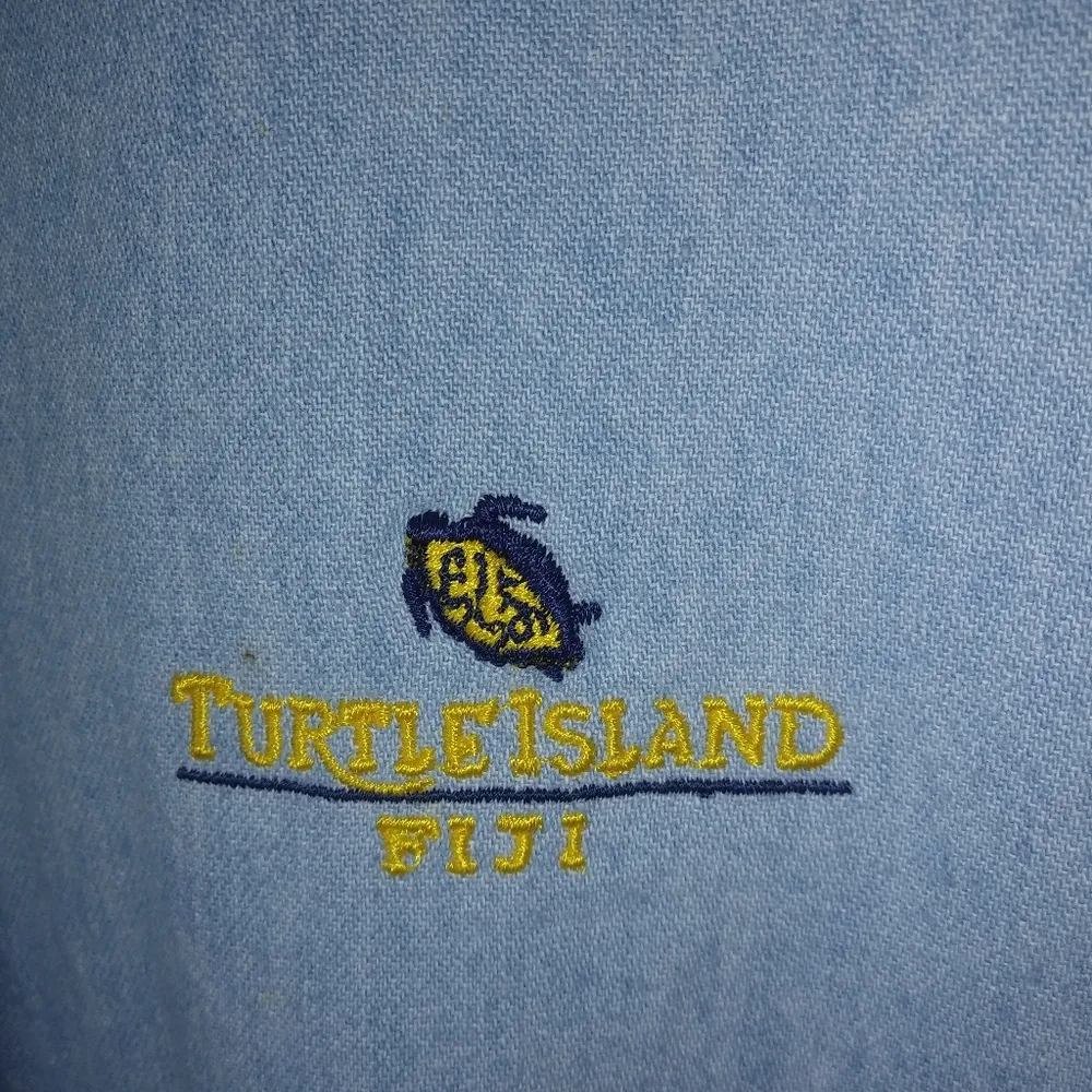 Turtle Island Fiji XL Sleeveless Top Plus Blue Size 14 - Image 6