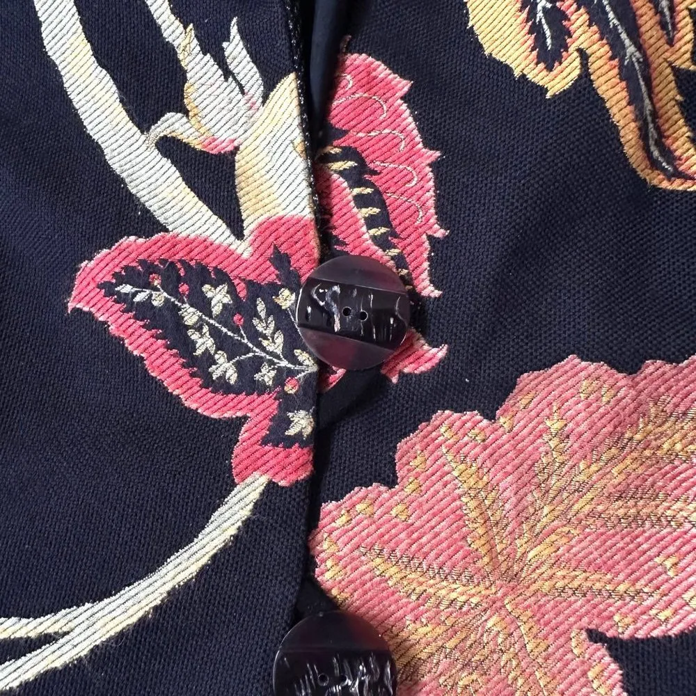 Vintage Canvasbacks Floral Brocade Tapestry Single Button Blazer Sz 12 - Image 10