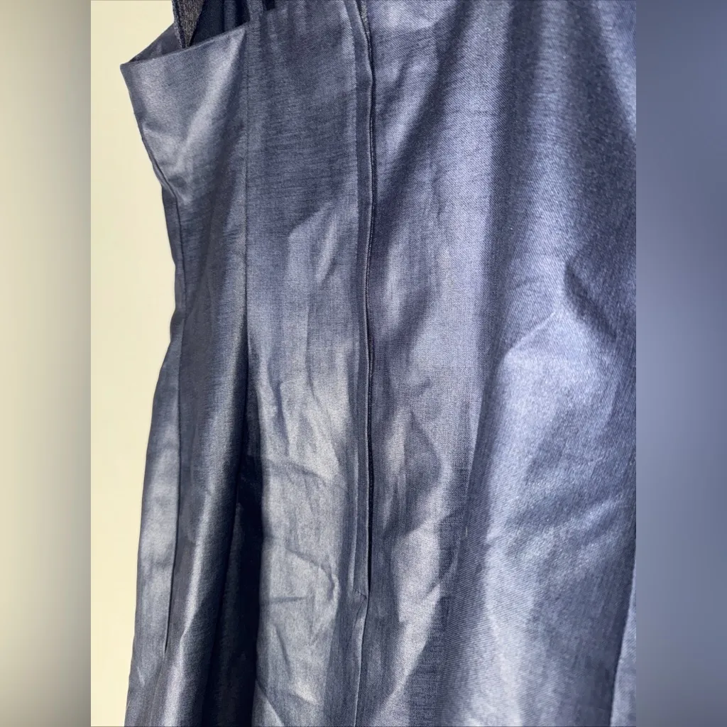 Vintage La Belle Dress Blues Sleeveless Pencil‎ Dress Size 7/8 USA Blue - Image 6