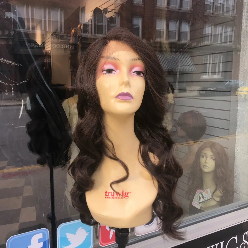 Deep wave brown swisslace lacefront Long Lace Wig - Image 8