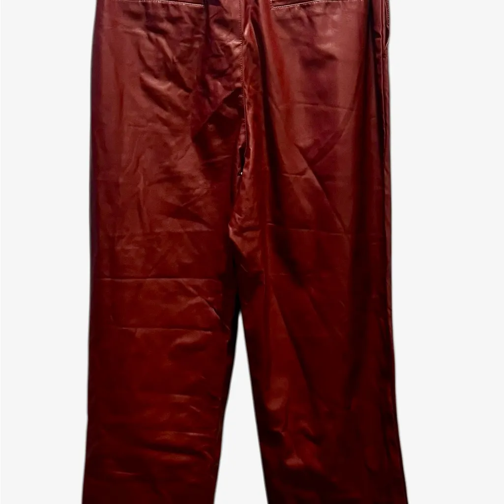 Who What Wear Faux Leather Straight Leg Pants 12 - Image 2
