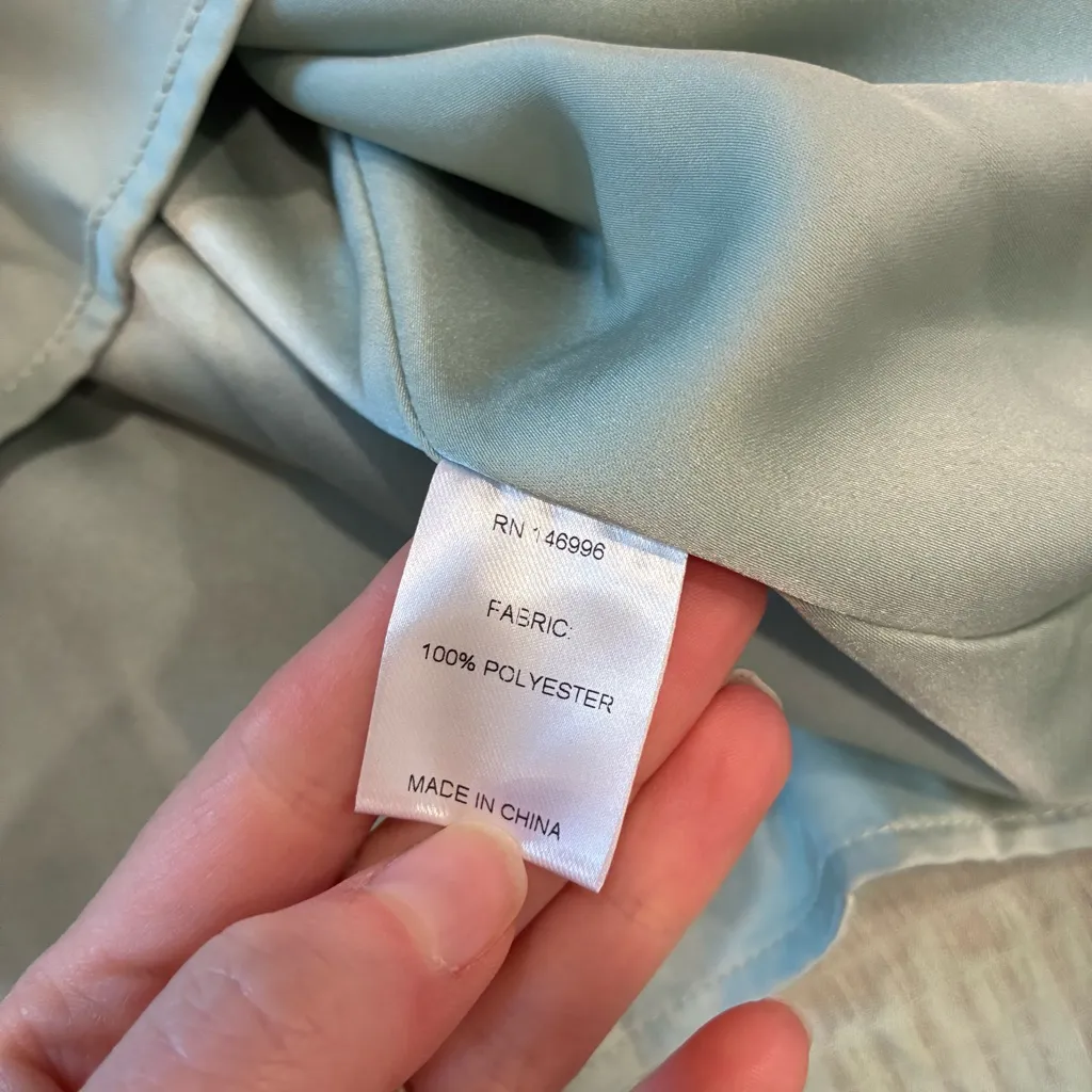 Abbey Glass Alys Cross Front Halter Dress Green Fringe Shift Knee Length Size S - Image 4