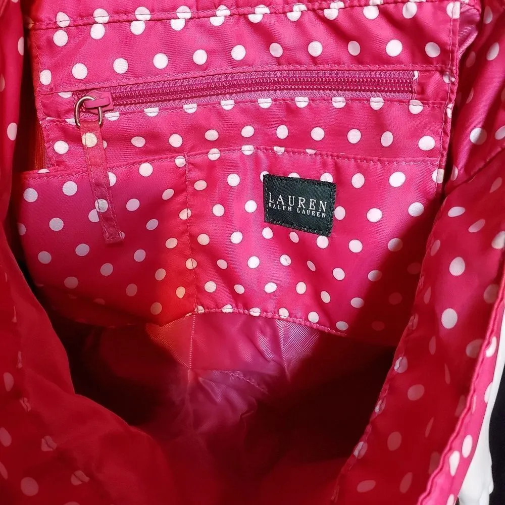 Lauren Ralph Lauren Pink & White Polka Dot Bag - Image 3