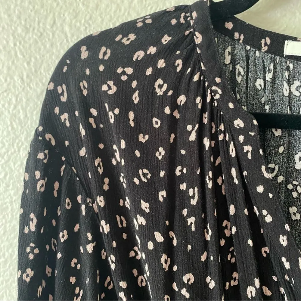 Z Supply Black & Tan Easy To Love Leopard Mini Dress Size Small - Image 6