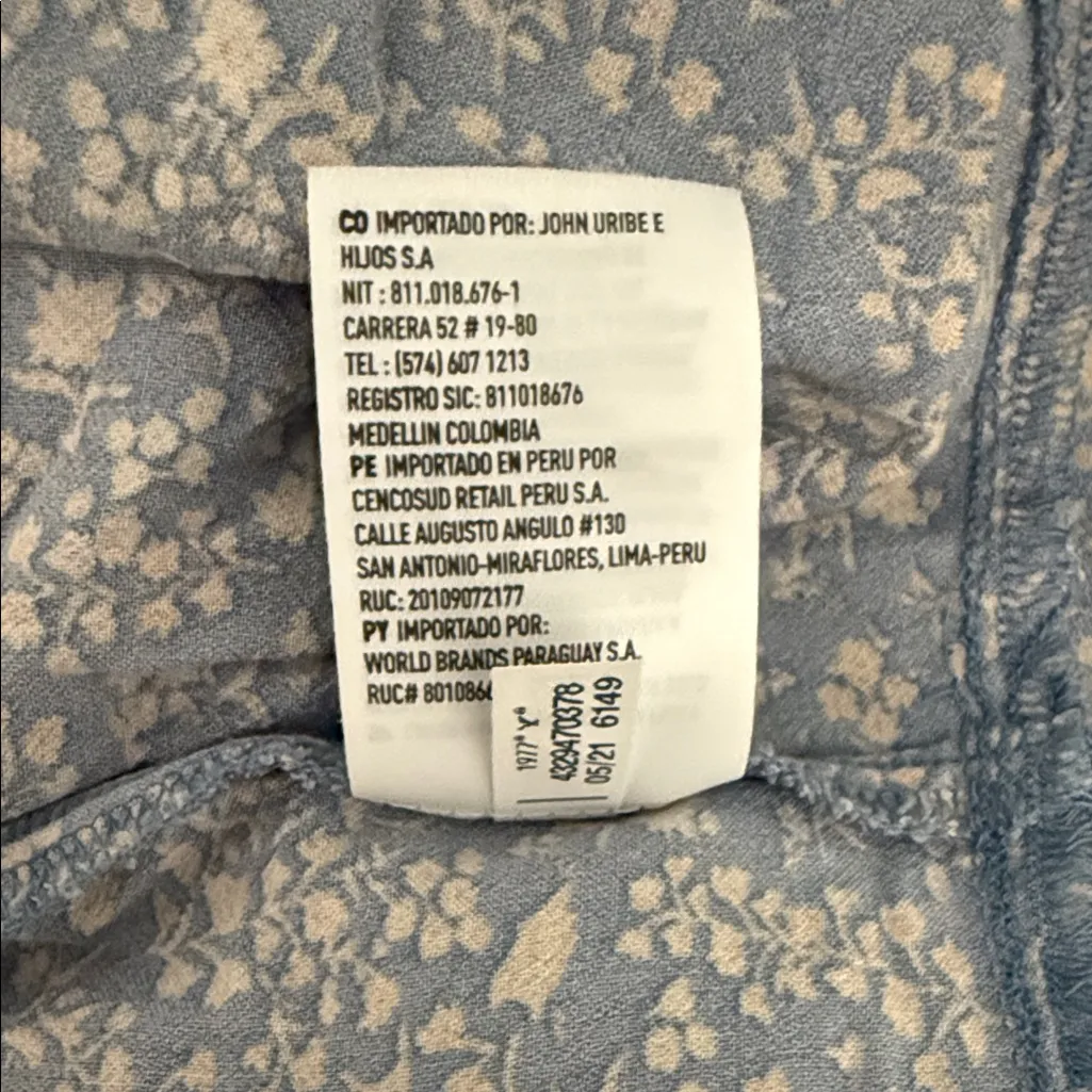 American Eagle Outfitters Size Extra Small XS Women's Teen Floral Blue Sundress - Image 9