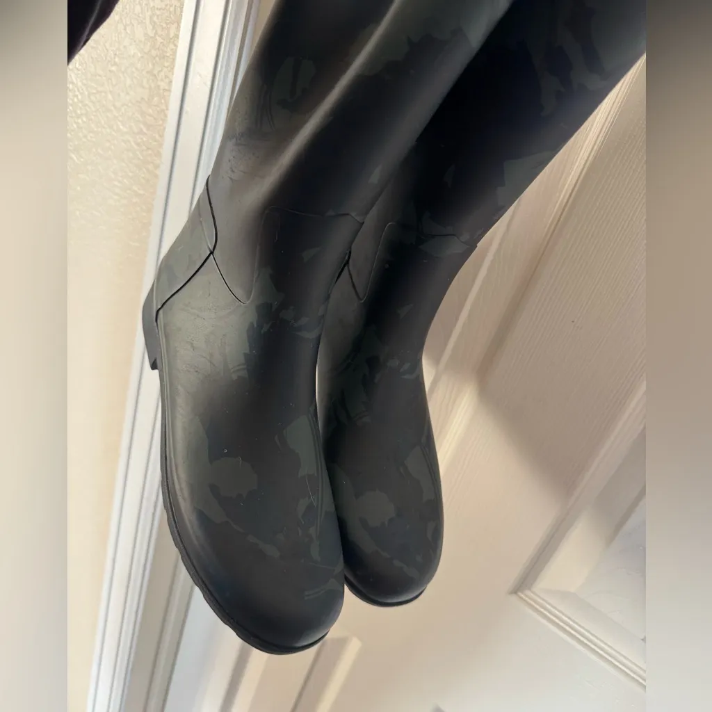 Hunter Disney Mary Poppins Tall Wellington Boots Sz 9 40 EU Camo Blue - Image 6
