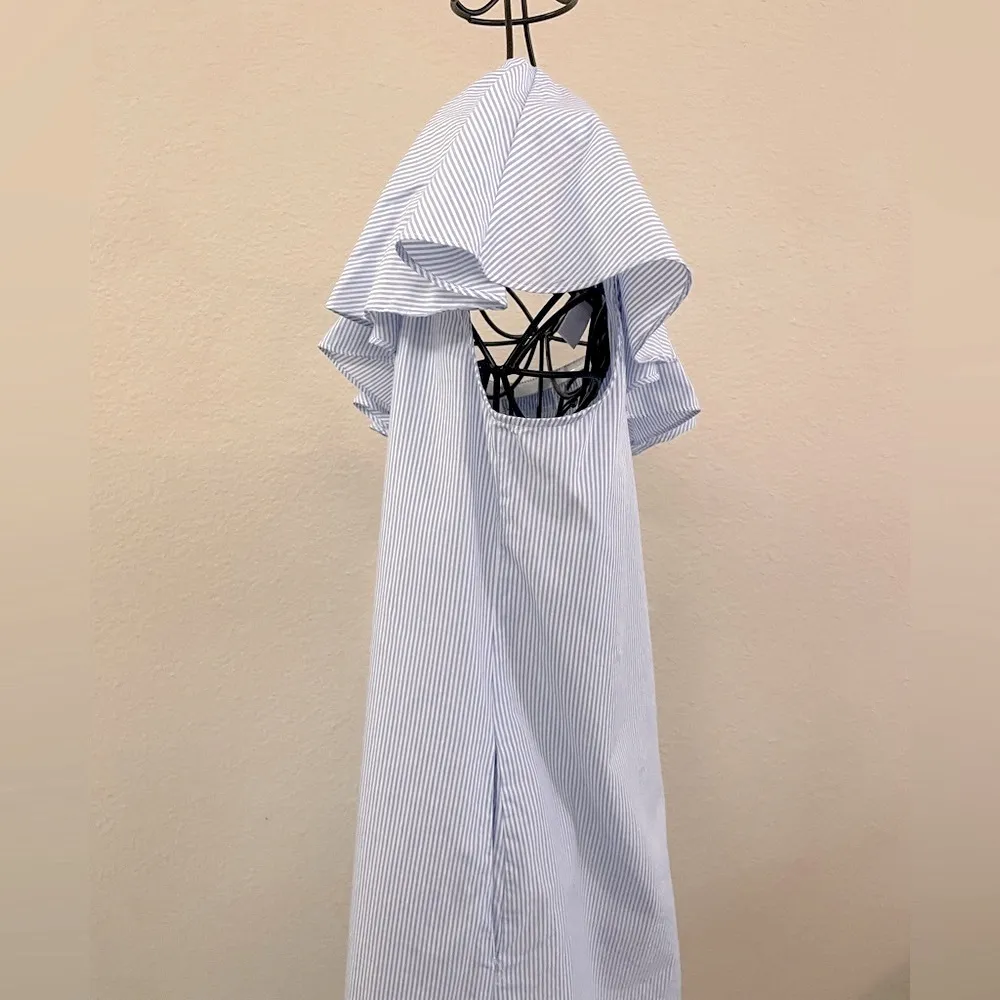 Donna Morgan Striped Ruffle Top Dress Size 4 - Image 6