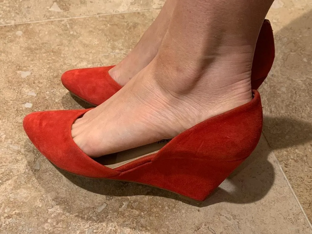 Antonio Melani Red Wedge Heels  - Image 2