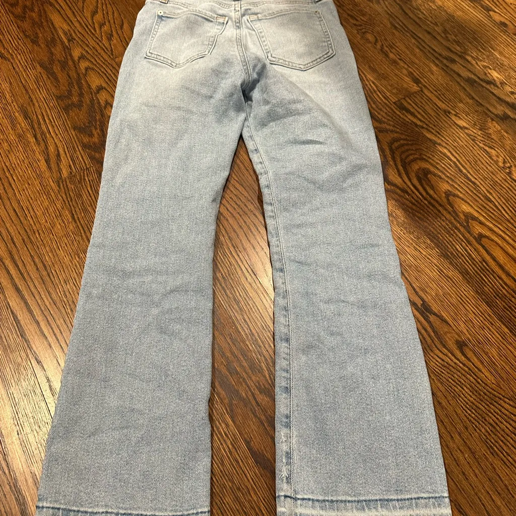 7 For All Mankind Blue Straight Leg Jeans - Image 4