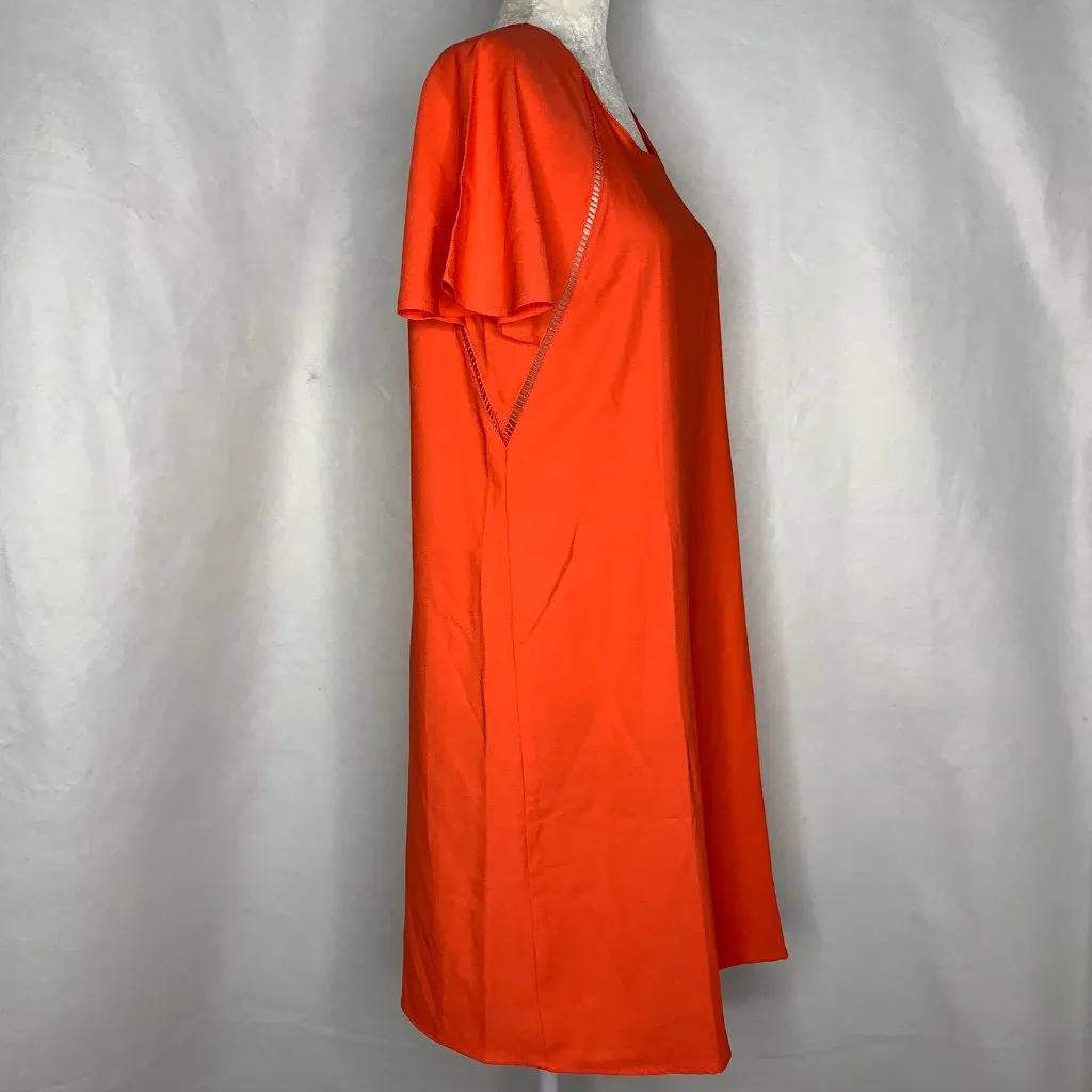 Limited Fiesta Orange Flare Sleeve Shift Dress 4PE - Image 4