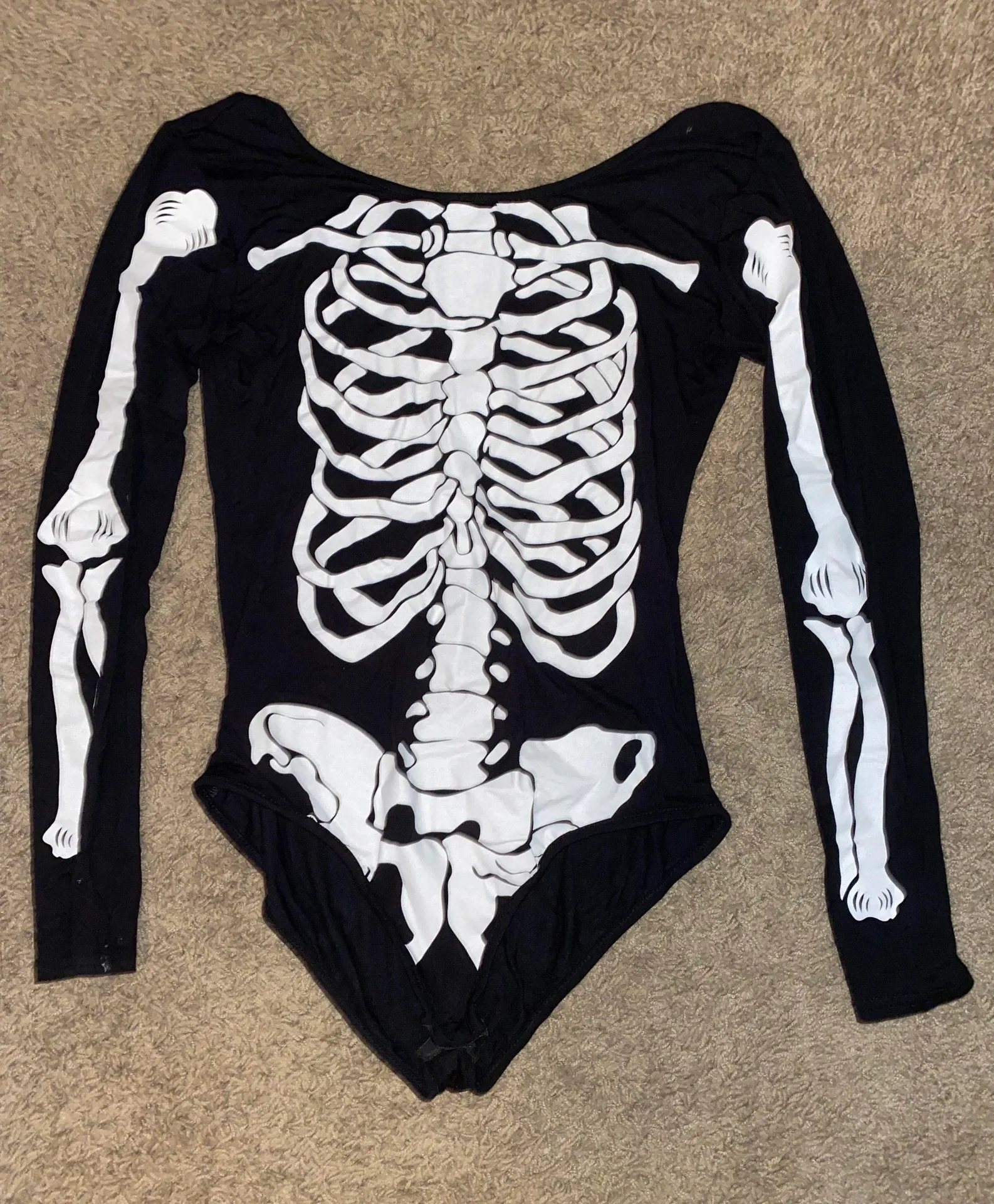 Skeleton Body Suit Black Size 6 - Image 2