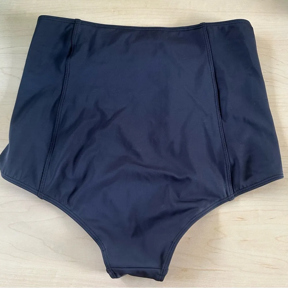 Kortni Jeane Black High Waisted Swim Bottoms - Image 7